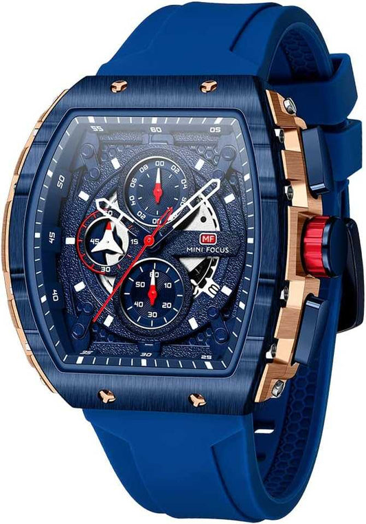 MINI FOCUS Fashion Hollow Big Dial Watch