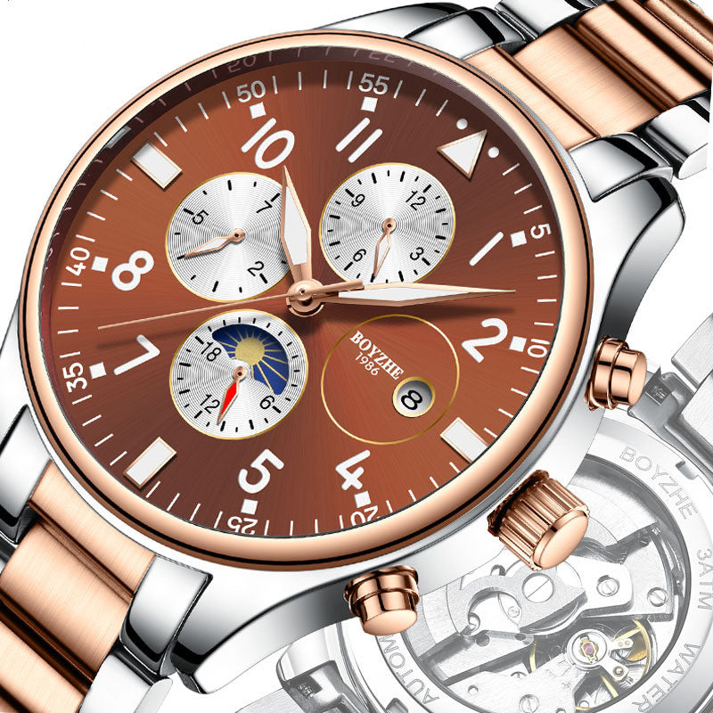 Automatic Mechanical Watch Steel Belt