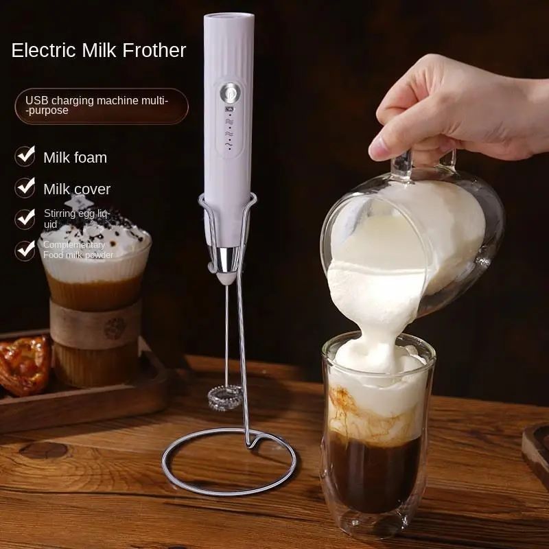 Coffee Beater 2 in 1 Rechargeable Electric Handheld Mixer
